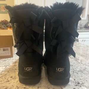 Black Ugg Bailey Bow Boots